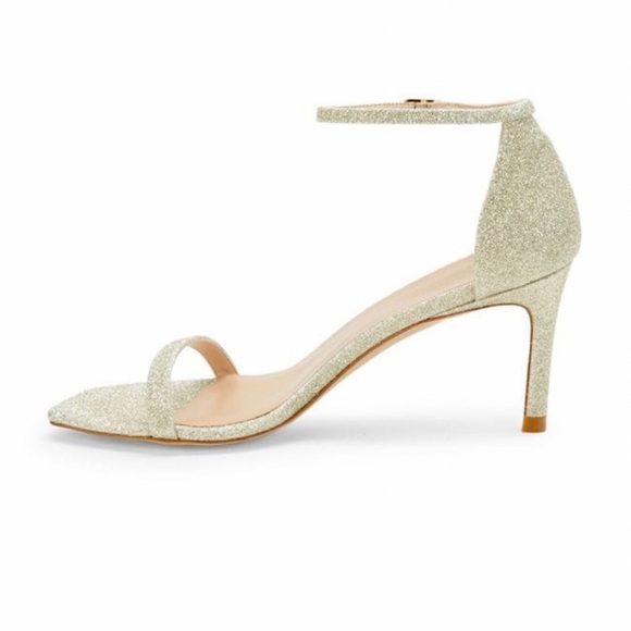 Stuart Weitzman Angelina Glitter Sandles 8.5 / 39 NIB - Picture 3 of 6